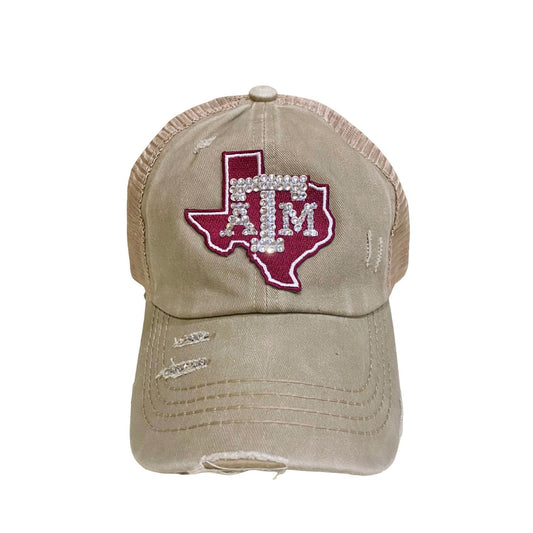 Sweet Texas Treasures - Distressed Ponytail Truckers Cap