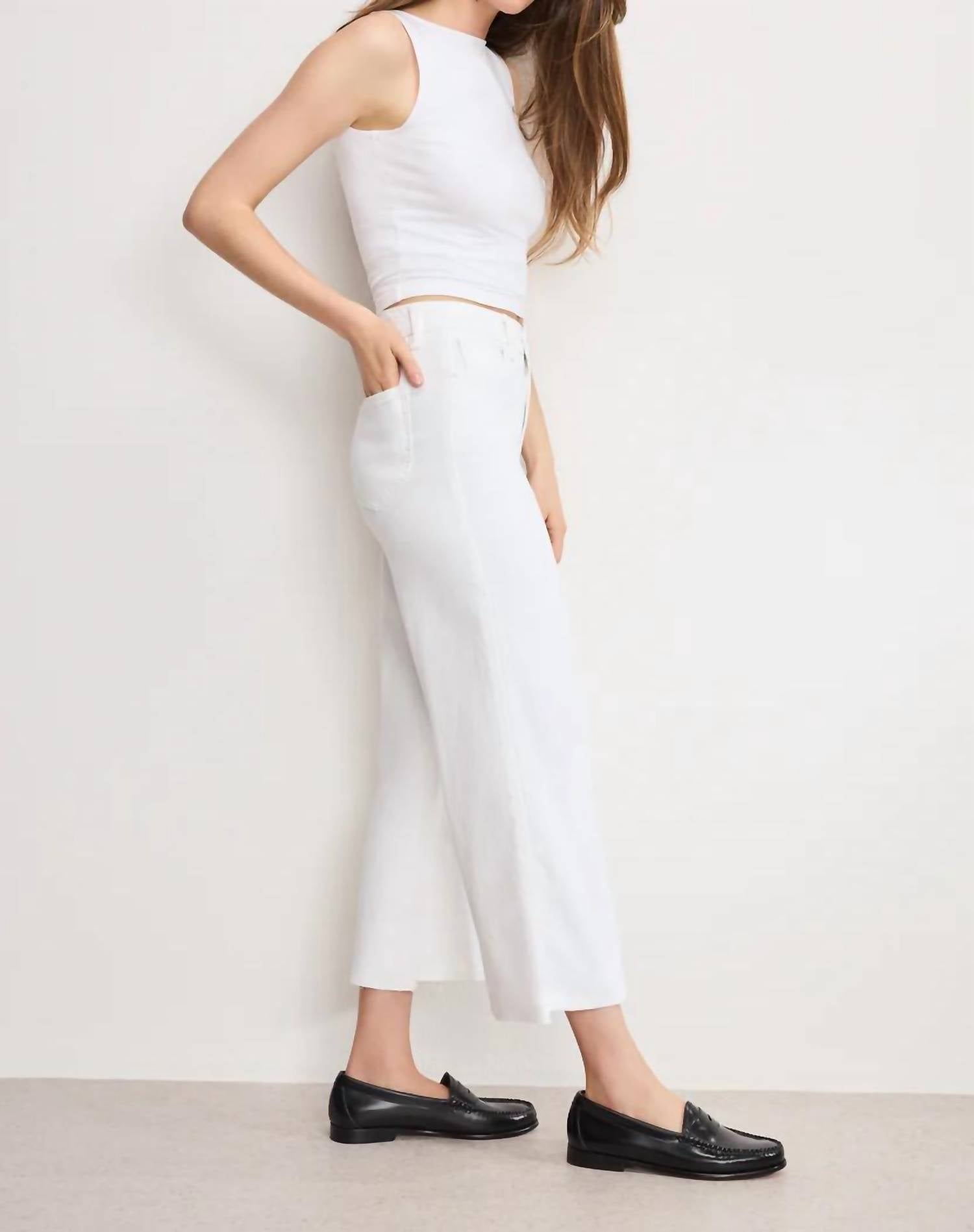 Good American - Good Waist Cropped Palazzo Jeans