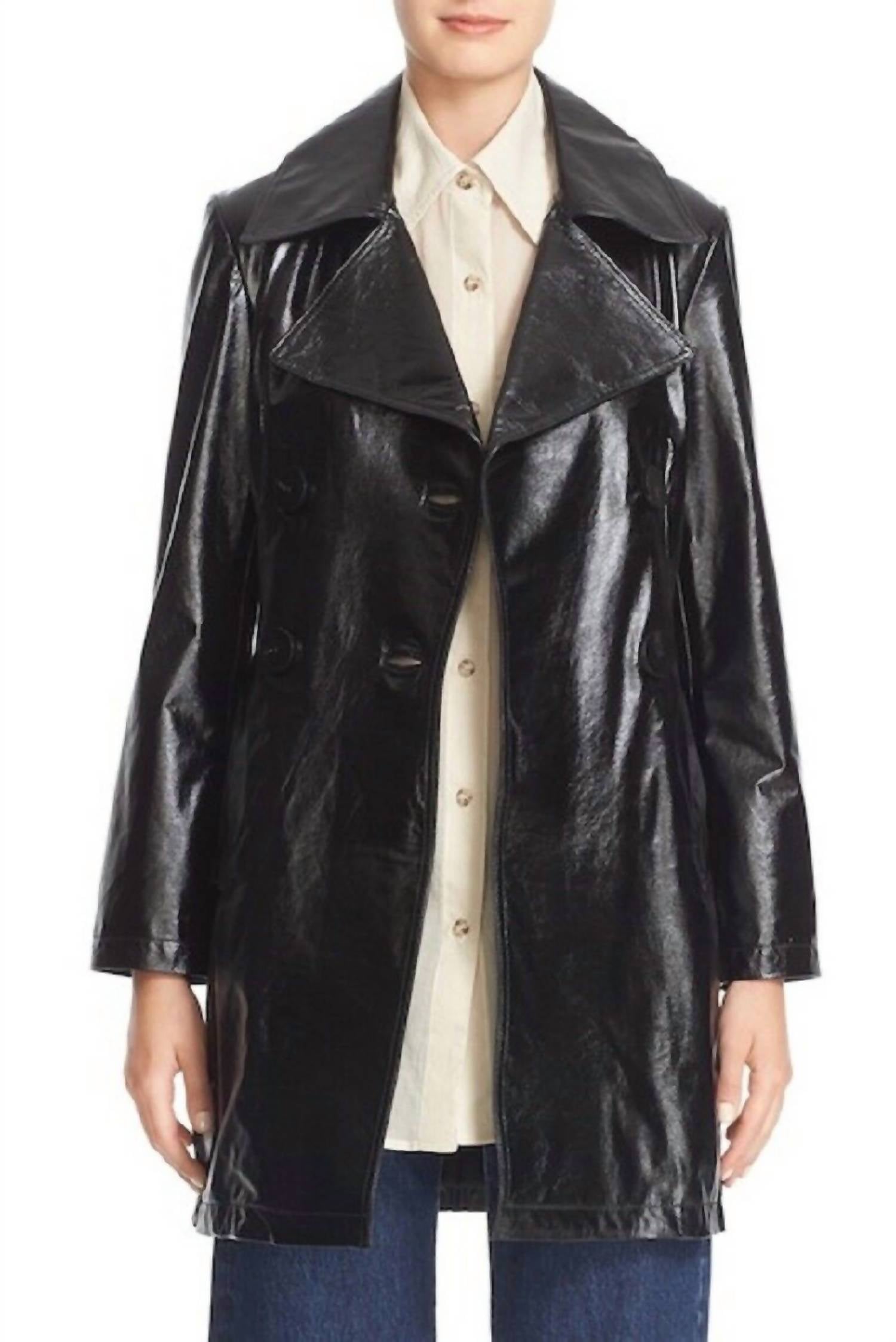 Simon Miller - Bowa Double Breasted Glossy Leather Jacket
