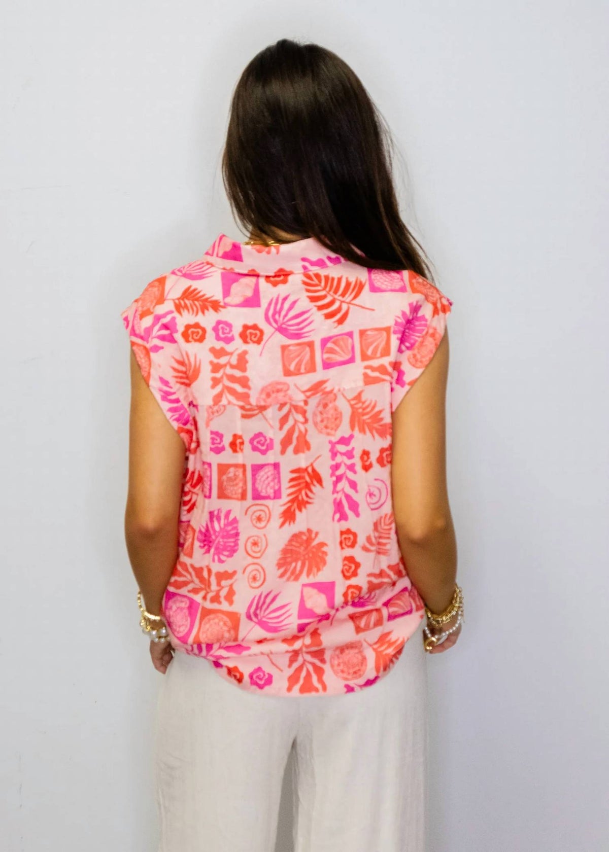 Fate - Tropical Button Up Top