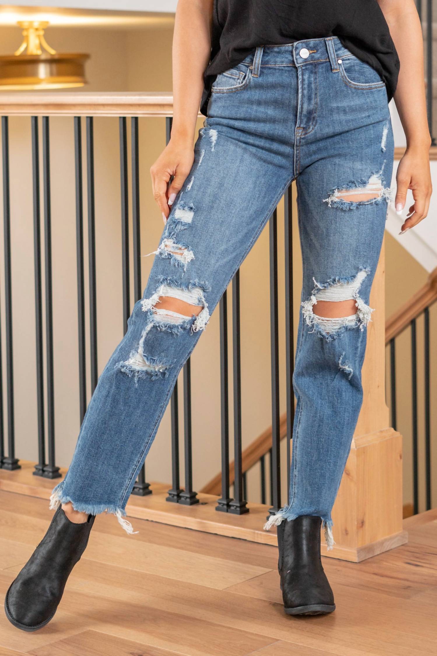 Risen - High Rise Girlfriend Jean