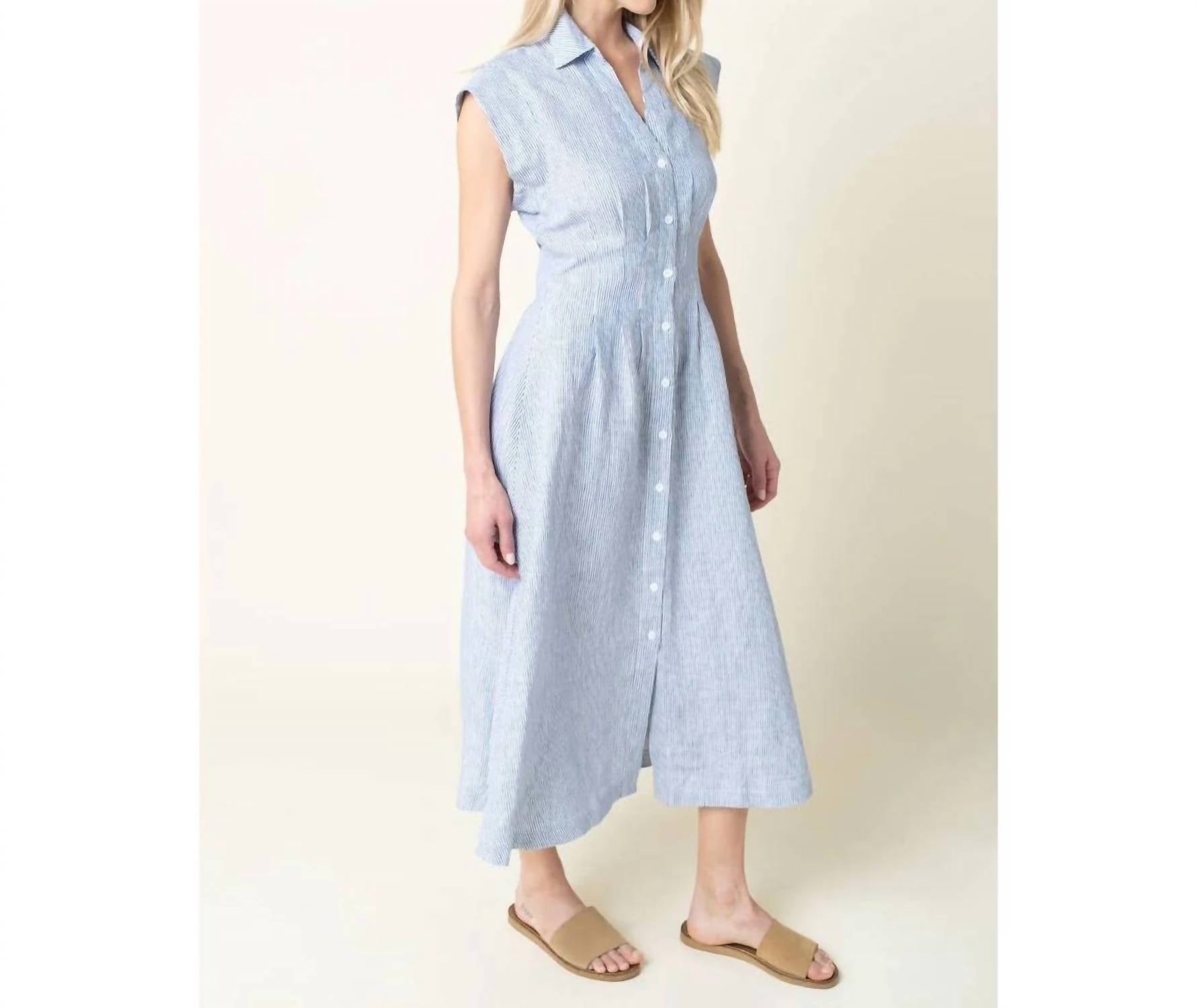 Olivaceous - Dorothy Button Front Maxi Dress