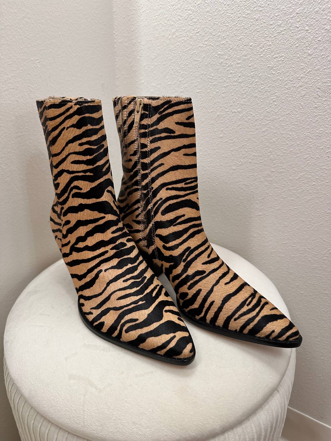 Matisse Women's Caty Western Pointed Toe Bootie in tiger cowhair - women's shoe - alternate view