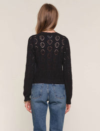 heartloom Joelle Sweater Cardigan in black - women's sweater - detail view