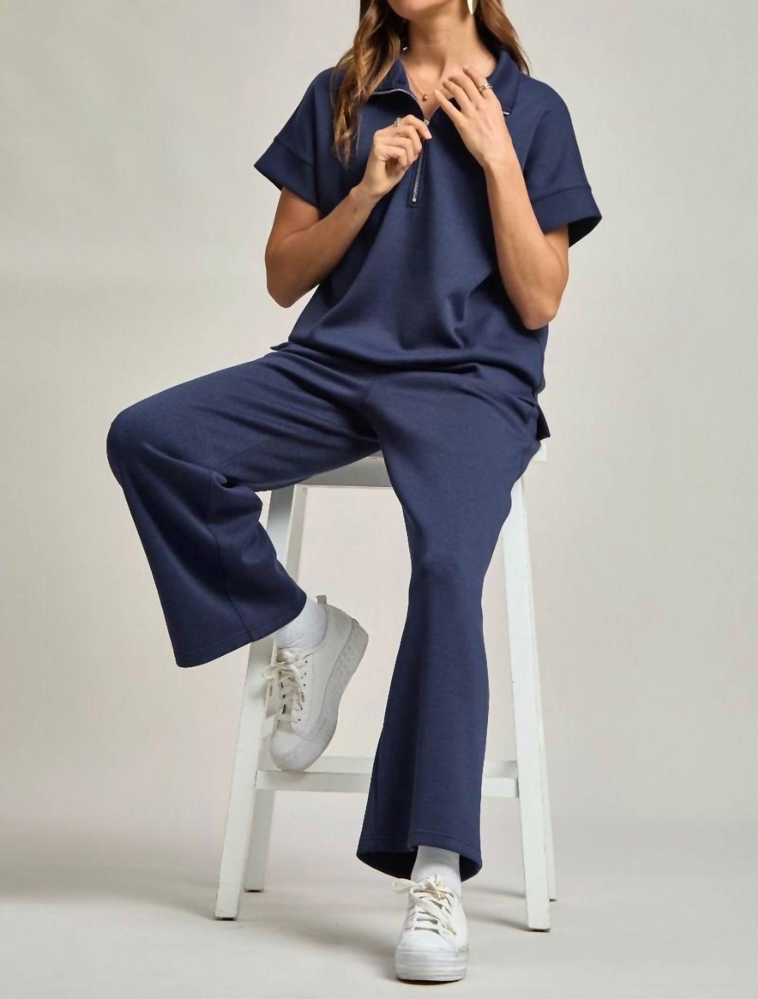 Dear Scarlett Catalina Travel Set in navy - women's sleepwear - alternate view