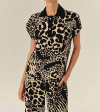 Exquise - Modern Safari Polo Top