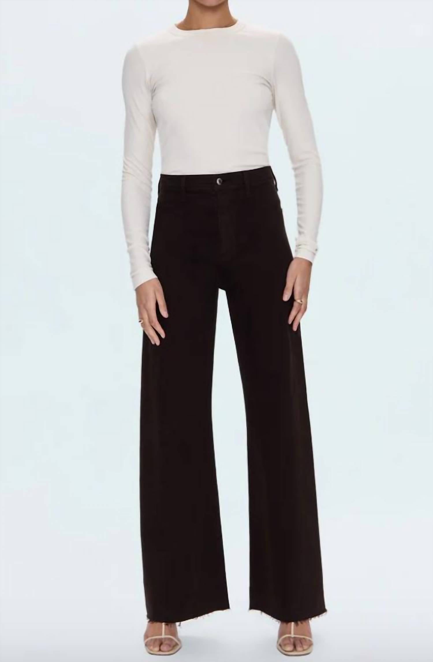 PISTOLA Penny Wide Leg Utility Jeans in mocha - women's pants - alternate view