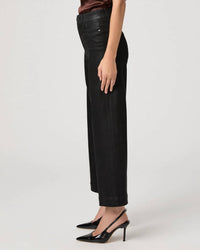 Paige - Anessa Cropped Luxe Coating Wide Leg Pants