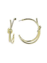 Via Saviene - Crystal Knot Half Hope Earrings