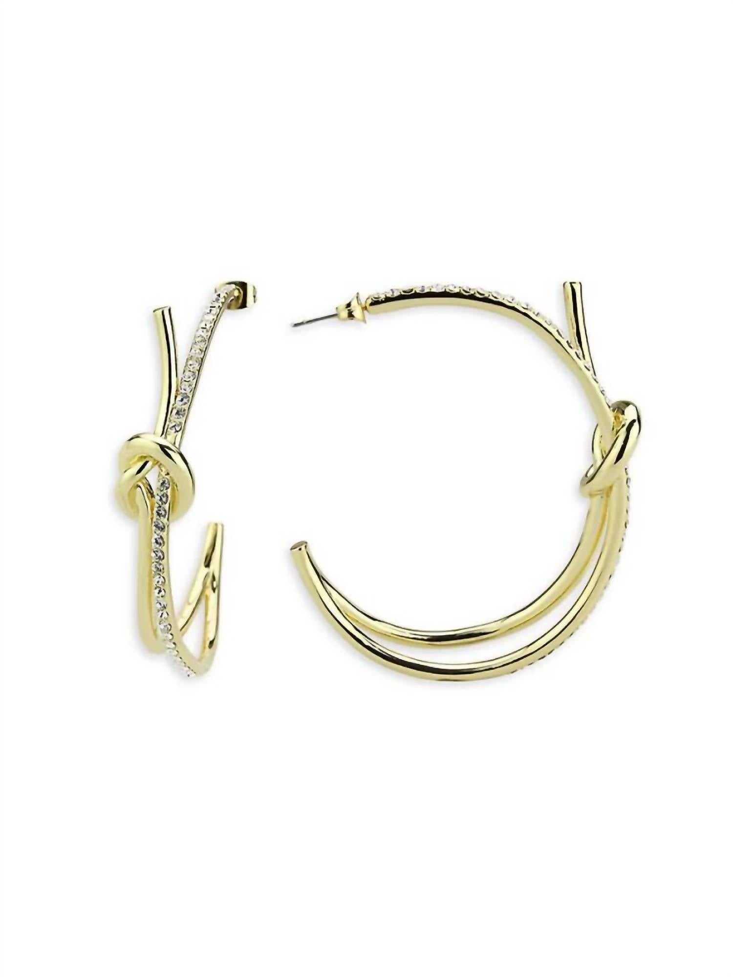 Via Saviene - Crystal Knot Half Hope Earrings