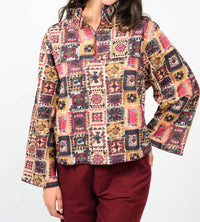 Ivy Jane - Zip Front Terry Popover Top