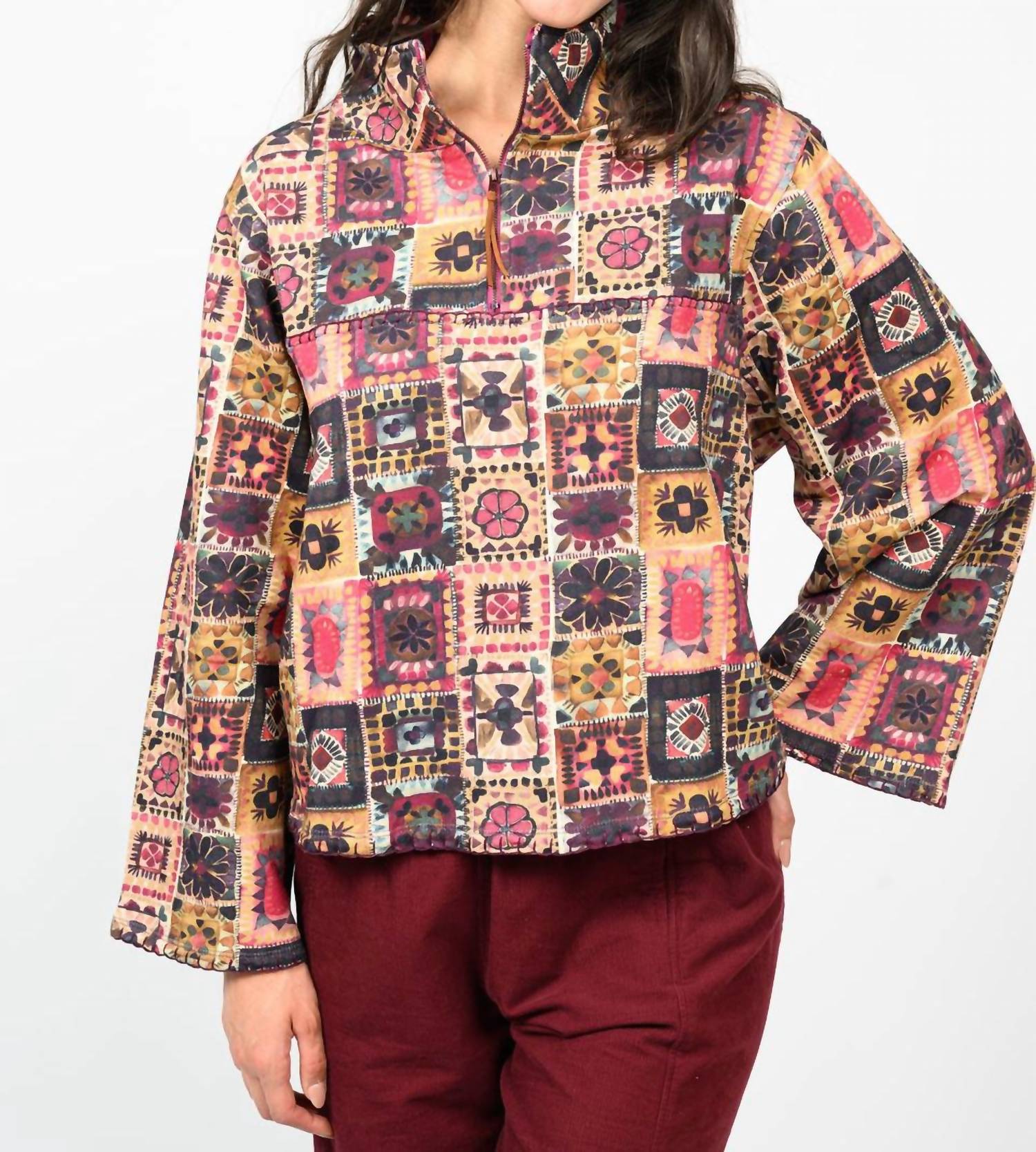 Ivy Jane - Zip Front Terry Popover Top