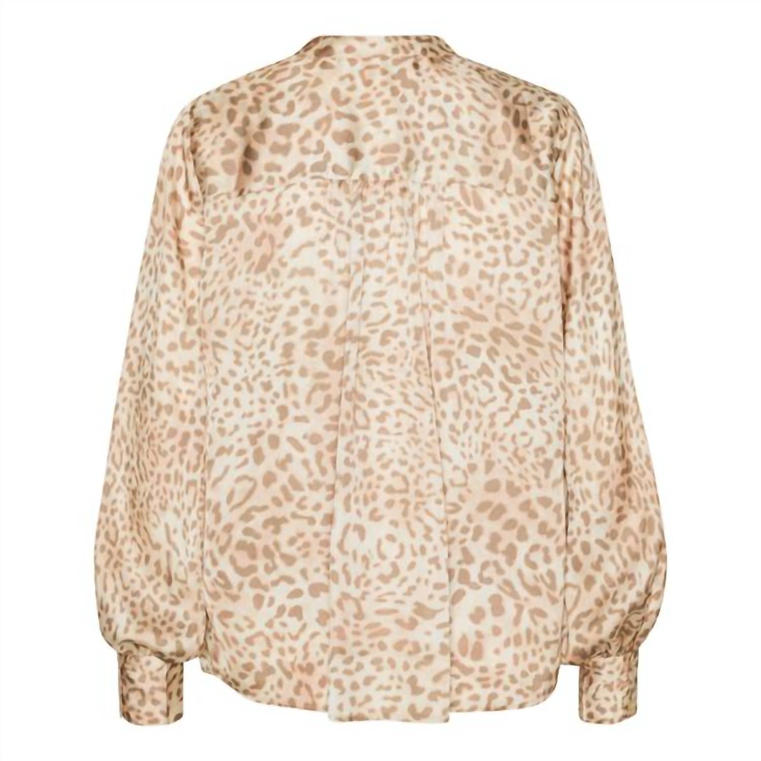 Karmamia Women's Cornelia Shirt in blush leo - women's blouse - alternate view