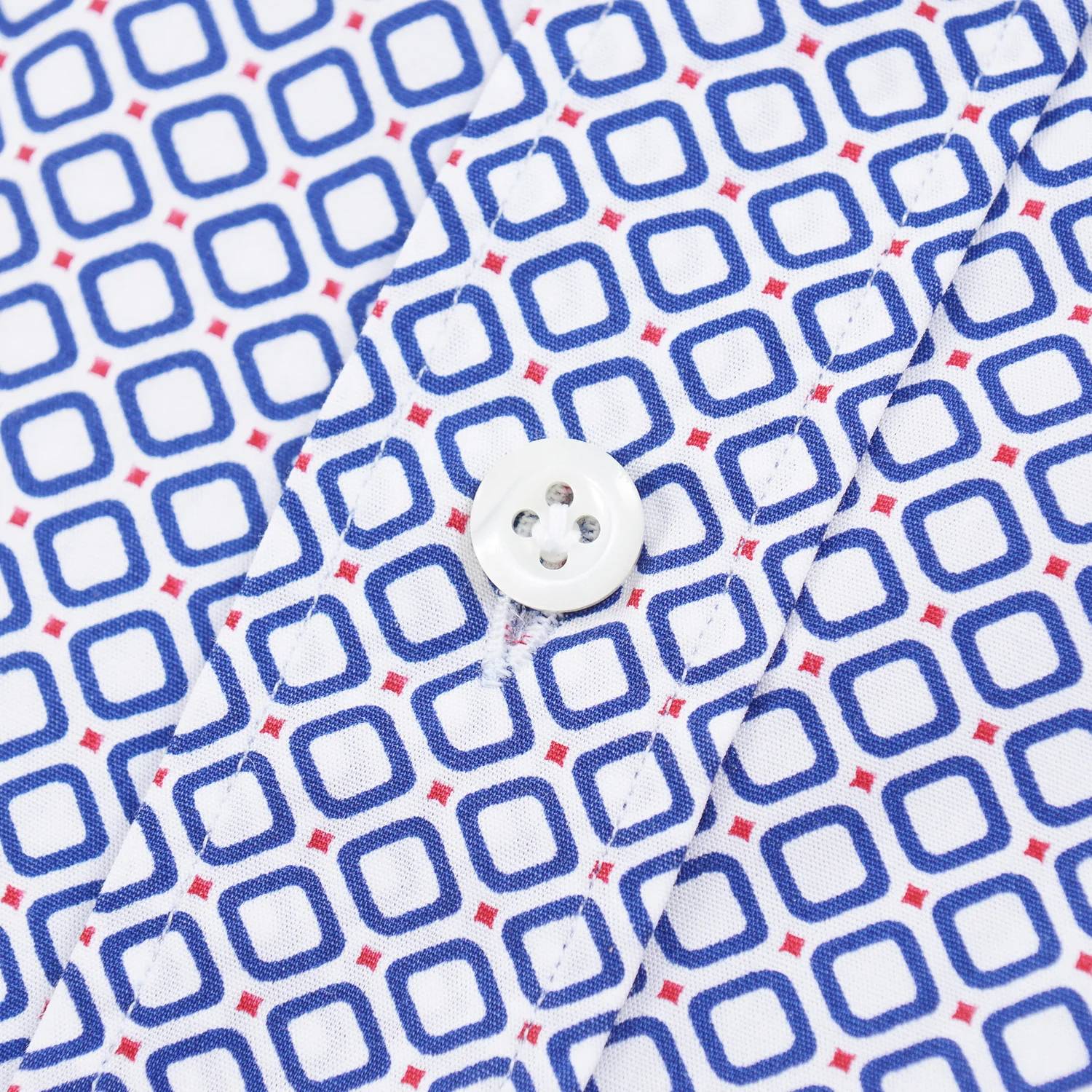 Luigi Borrelli Napoli - Men's Slim-fit Patterned Cotton Shirt