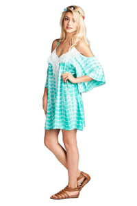 Velzera - Tie Dye Fringe Mini Dress