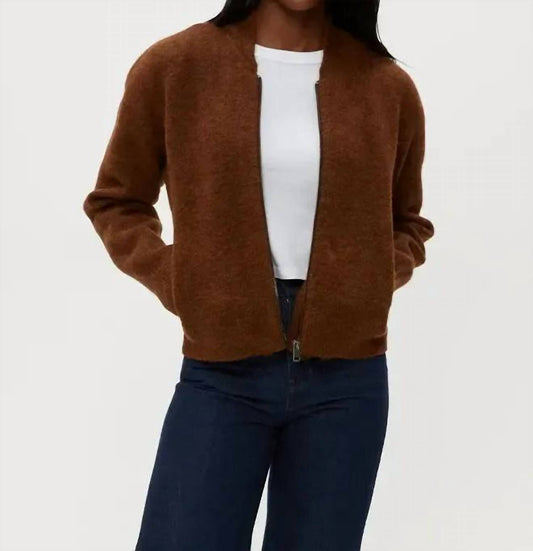 Michael Stars - Women's Lidia Cropped Bomber Jacket