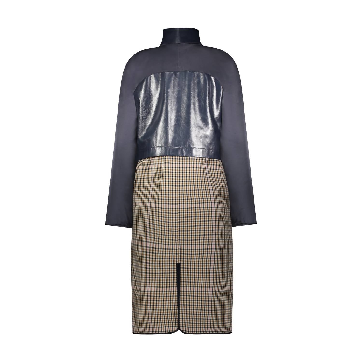 Marina Moscone - Women's Removable Funnel Collar Trench Coat