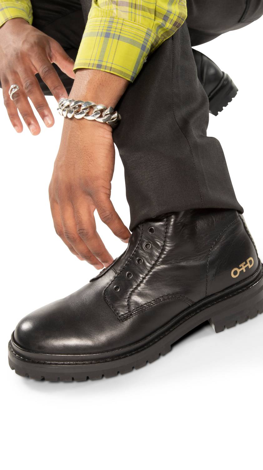 On This Day - Men's Laceless Leather Combat Boots