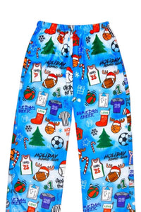 iScream Boys Corey Paige Holiday Game Day Pants in purple - kids' joggers - detail view