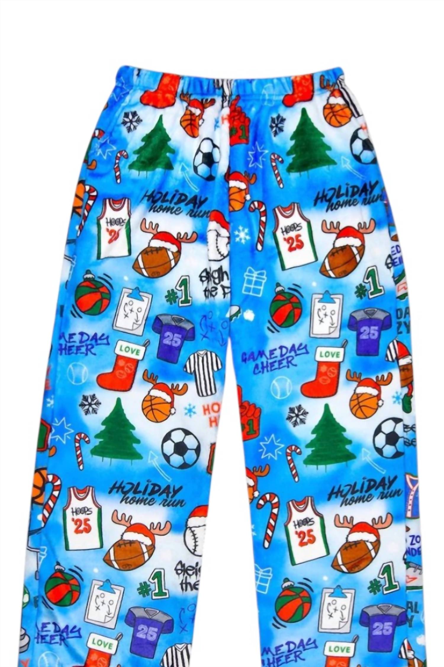 iScream Boys Corey Paige Holiday Game Day Pants in purple - kids' joggers - detail view
