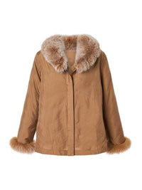 Diomi - Women's Silk Reversible Genuine Fur Jacket