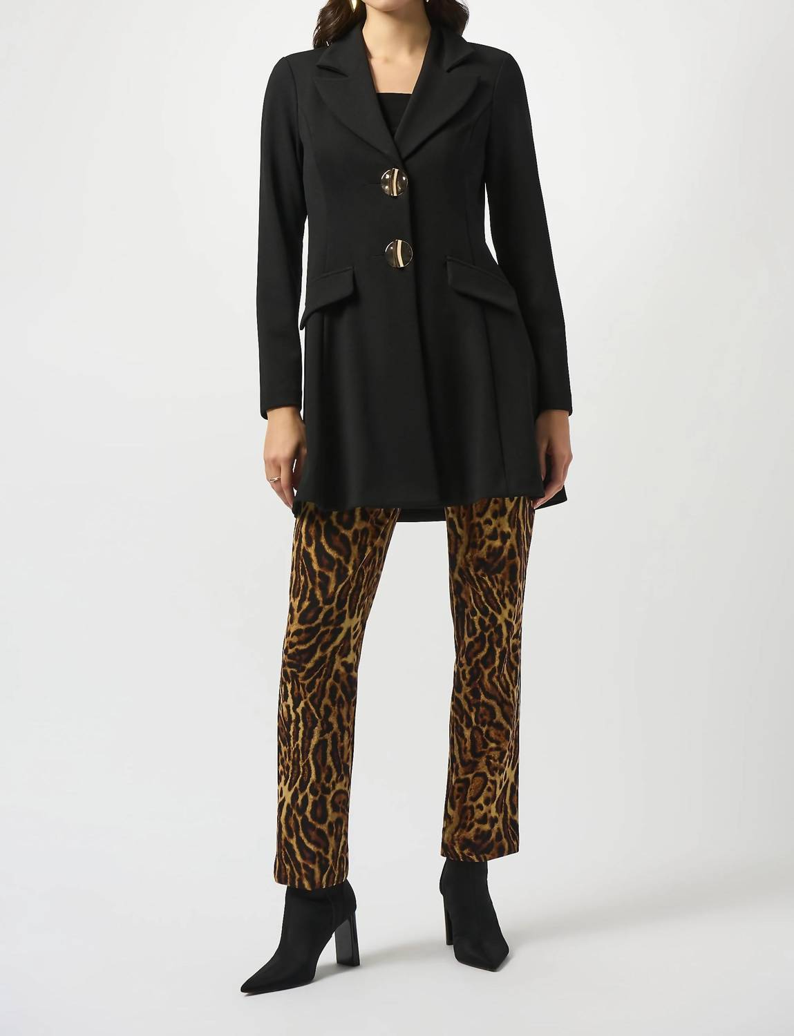Joseph Ribkoff - Animal Print Pull-on Straight Leg Pants