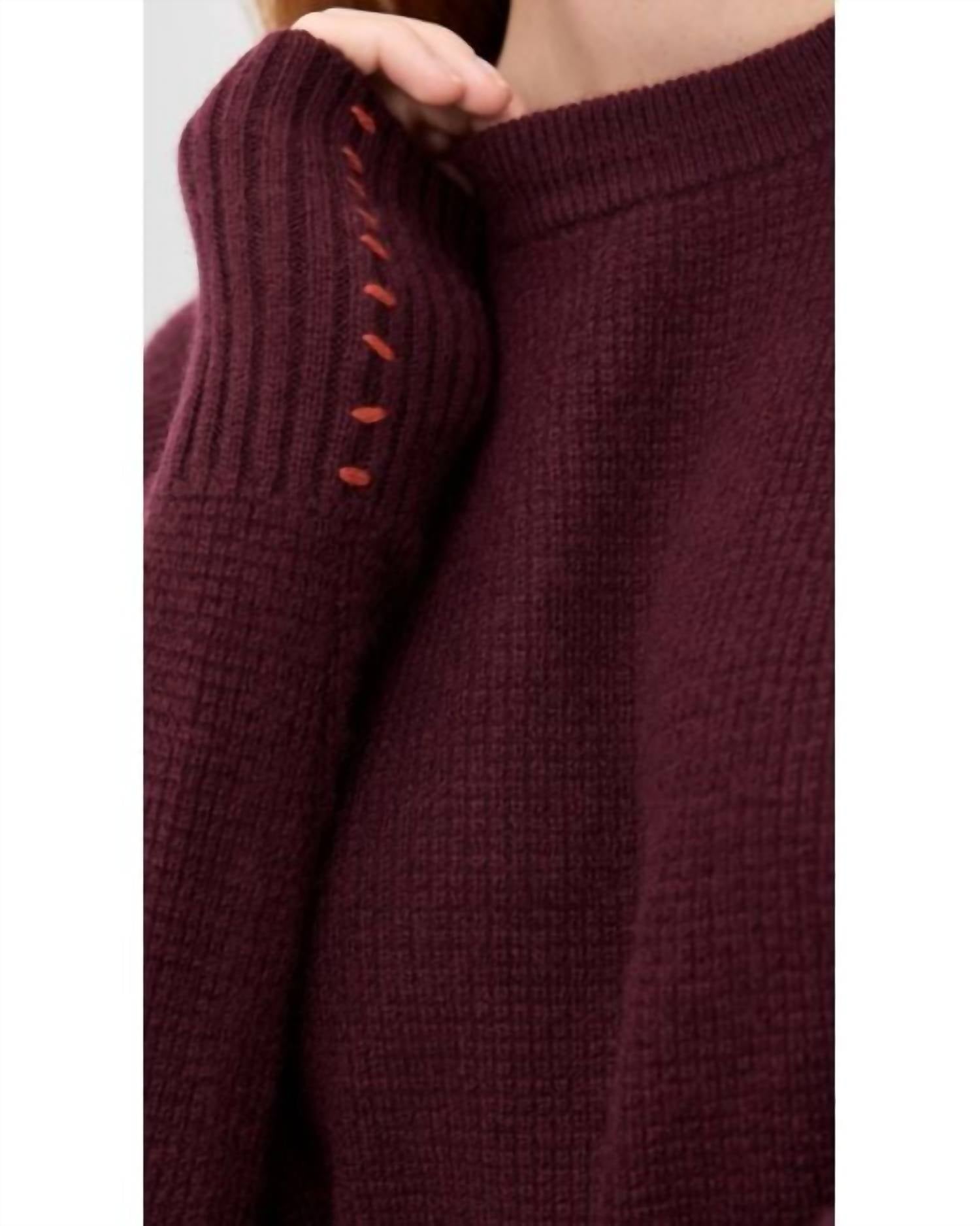 White + Warren - Cashmere Rib Trim Crewneck Top