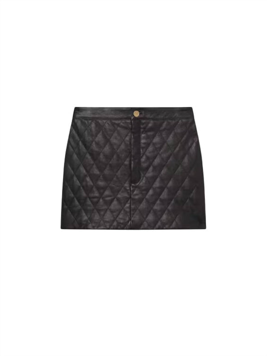 Frame - Quilted Leather Mini Skirt