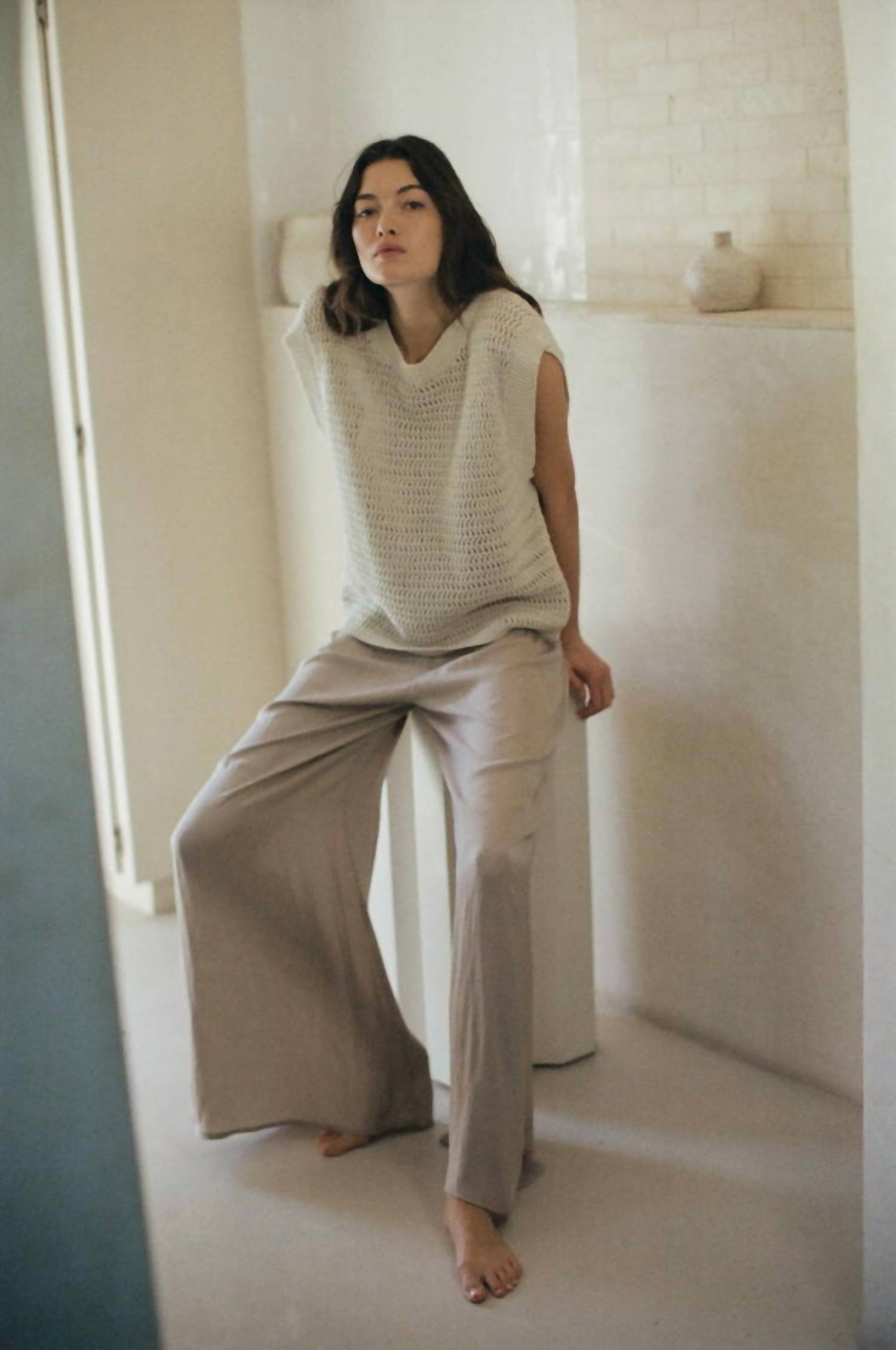 A.Ren - Here For It Wide Leg Open Pants