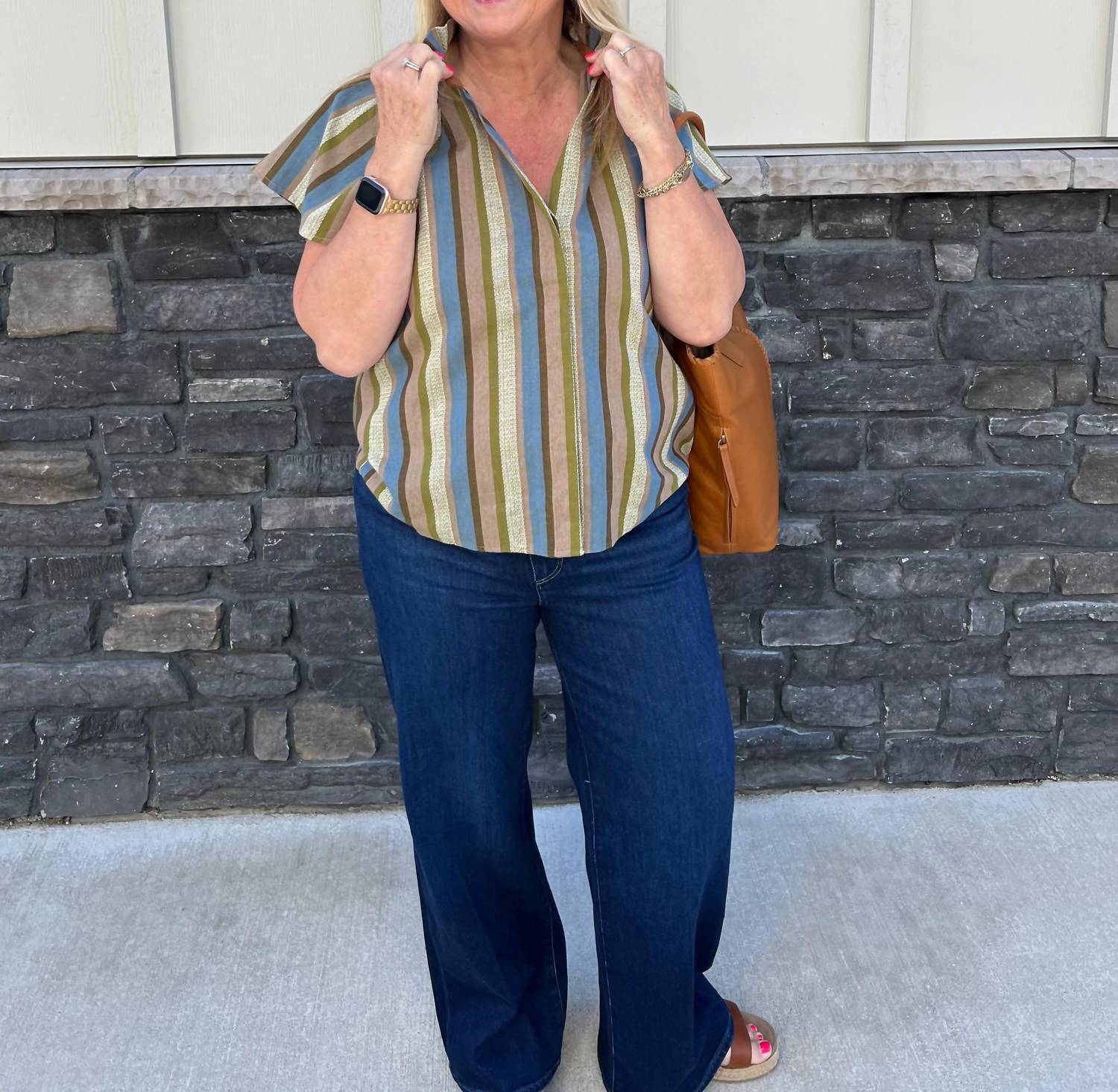 Thml - Striped V-neck Top