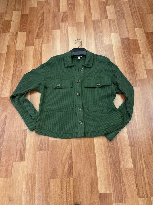 Tribal - WOMEN'S CROP KNIT SHACKET WITH PATCH POCKETS