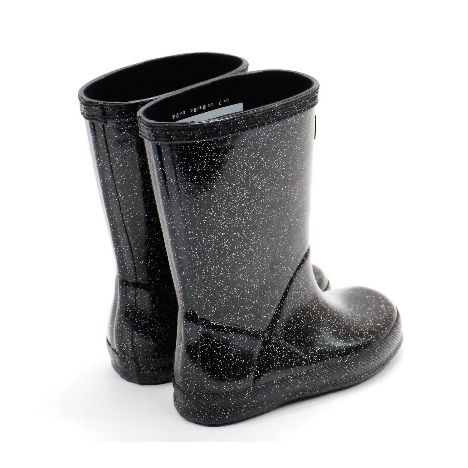 HUNTER Boys First Starcloud Rain Boots in black multi - kids' shoe - detail view