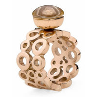 Qudo Women's Basic Ancona Ring in rosegold - women's jewelry - detail view
