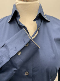 Martina Venti Dodici - NAVY MONILI TRIM SHIRT