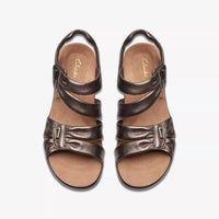 Clarks Women's Kitly Ave Leather Sandals in bronze - women's sandal - view 4