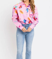 Karlie - Abstract Sketch Blouse
