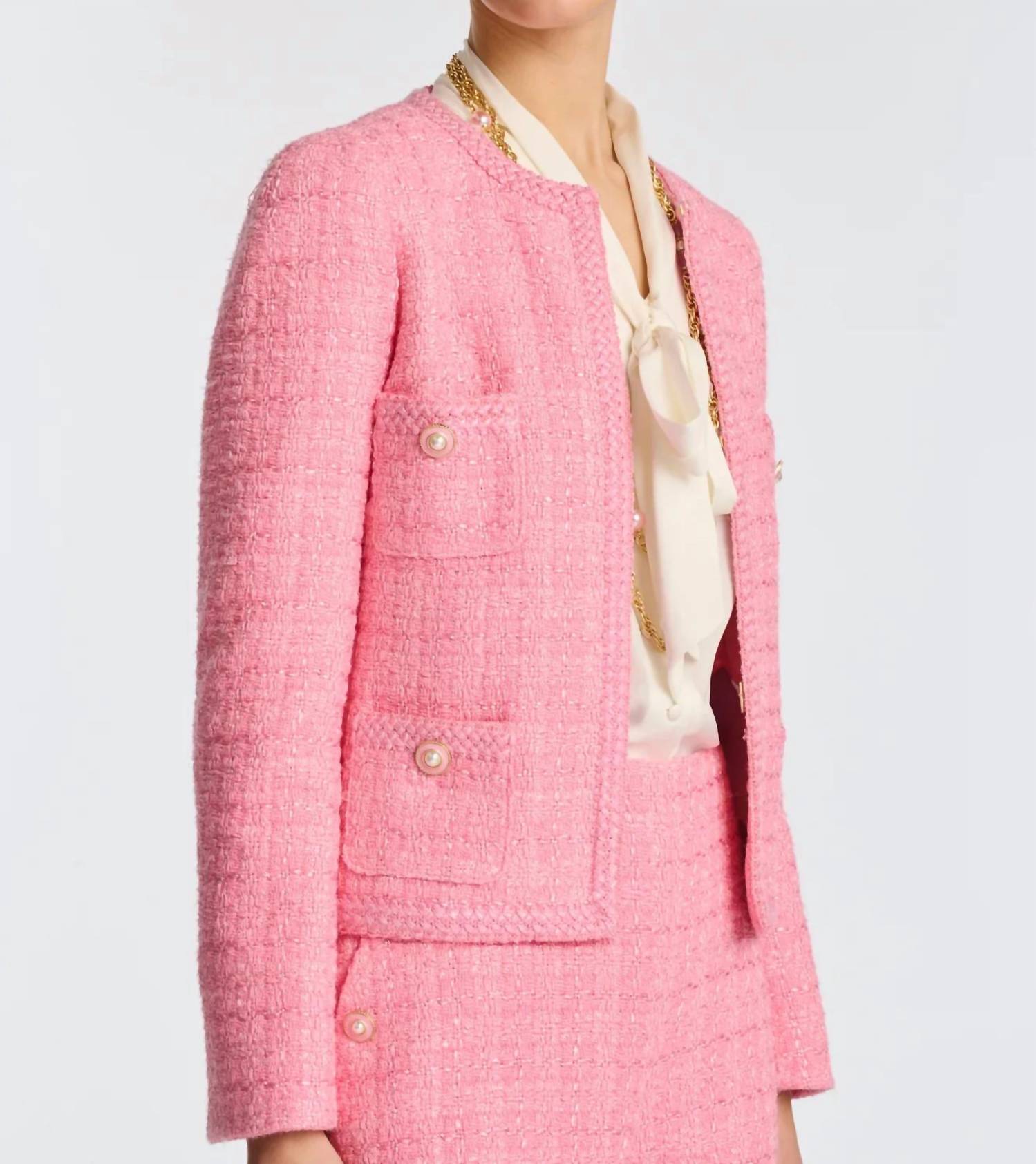 Weill - Tweed Jacket With Braid Galonnee