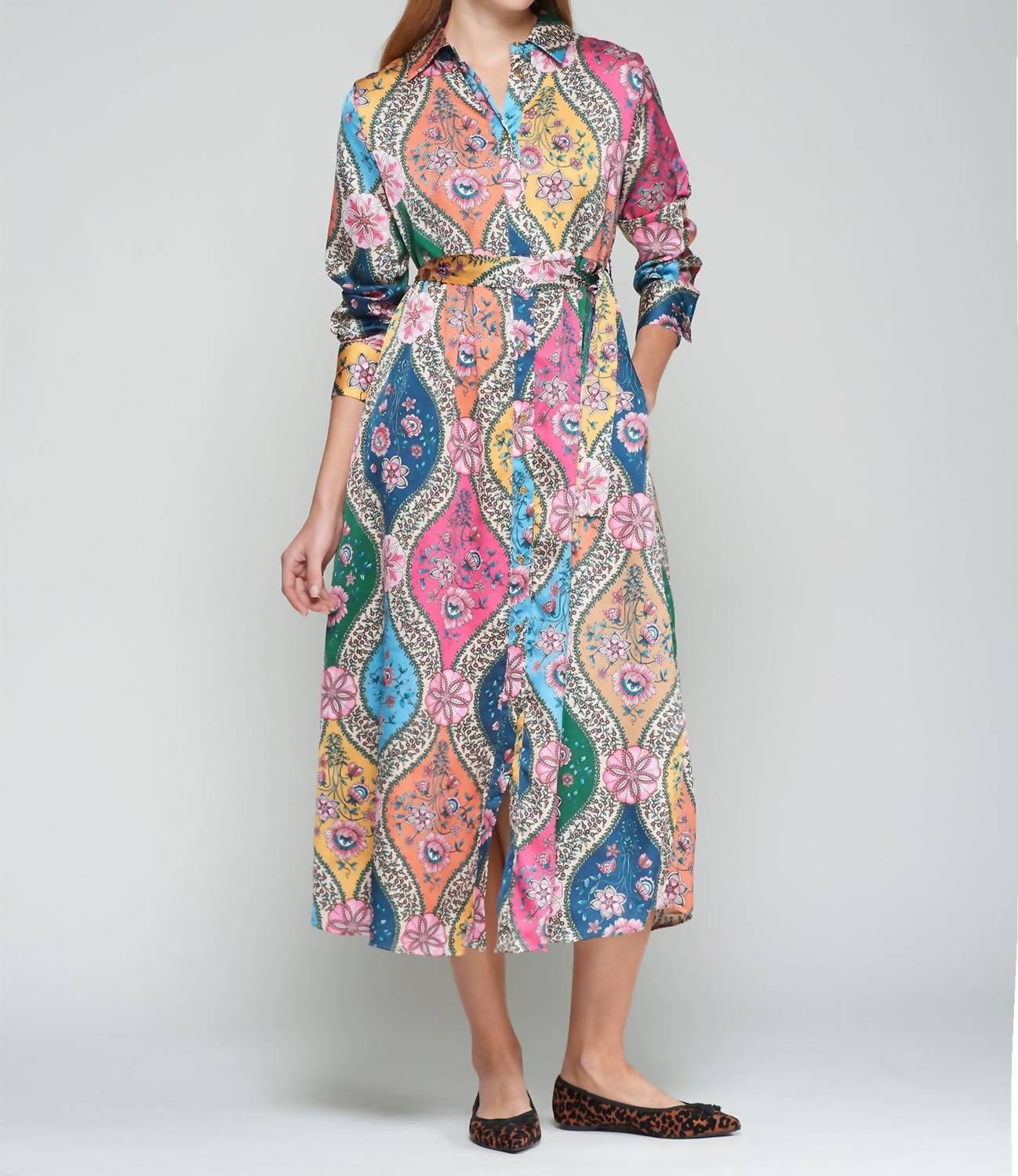 Vilagallo - Floral Midi Dress