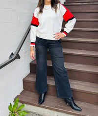 Sanctuary - Sporty Stripe Crewneck Sweater