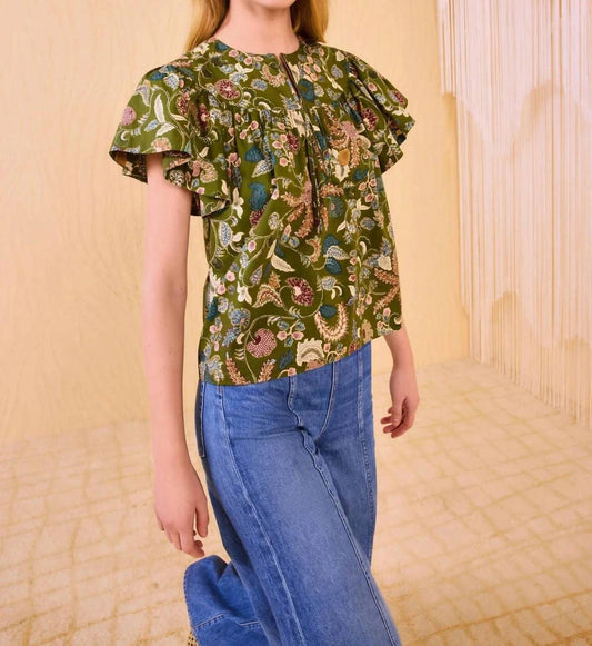 Ulla Johnson - Perline Flutter Sleeve Blouse