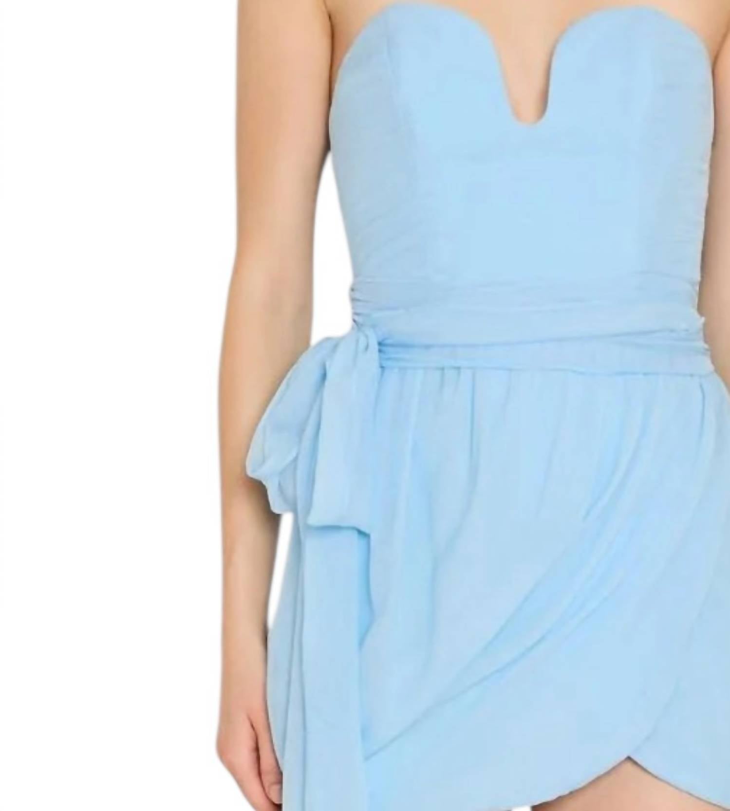Amanda Uprichard - Aurelia Strapless Chiffon Mini Dress
