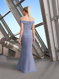 Daymor - Off-the-shoulder Pleated Dress