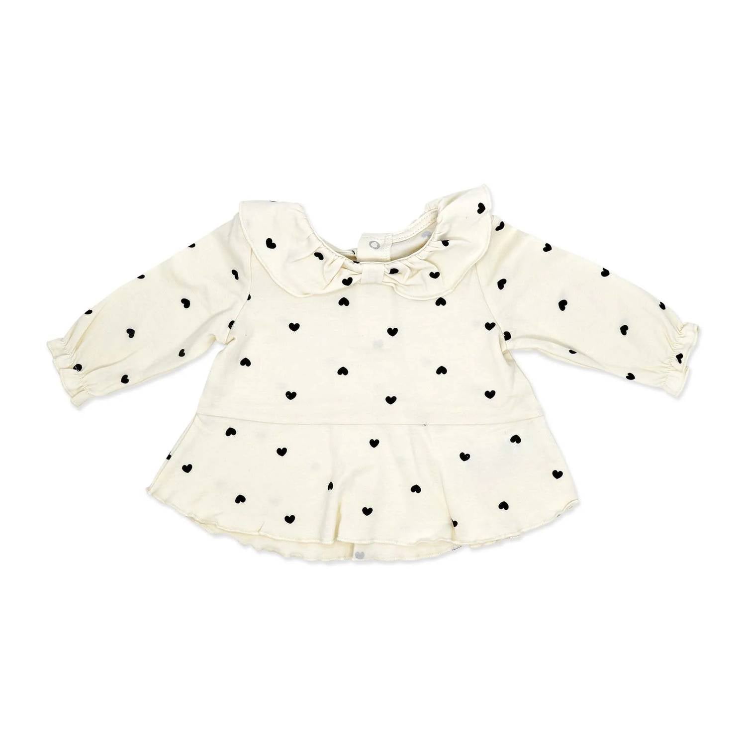 Rose Textiles - Girl's Scattered Hearts Pant Three Piece Set With Headband