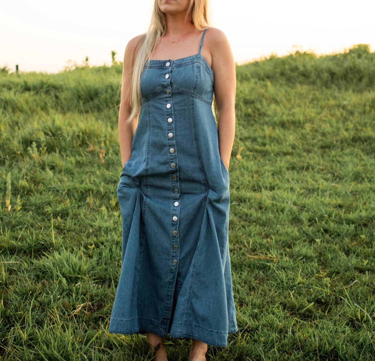 Bluivy - Delilah Denim Midi Dress