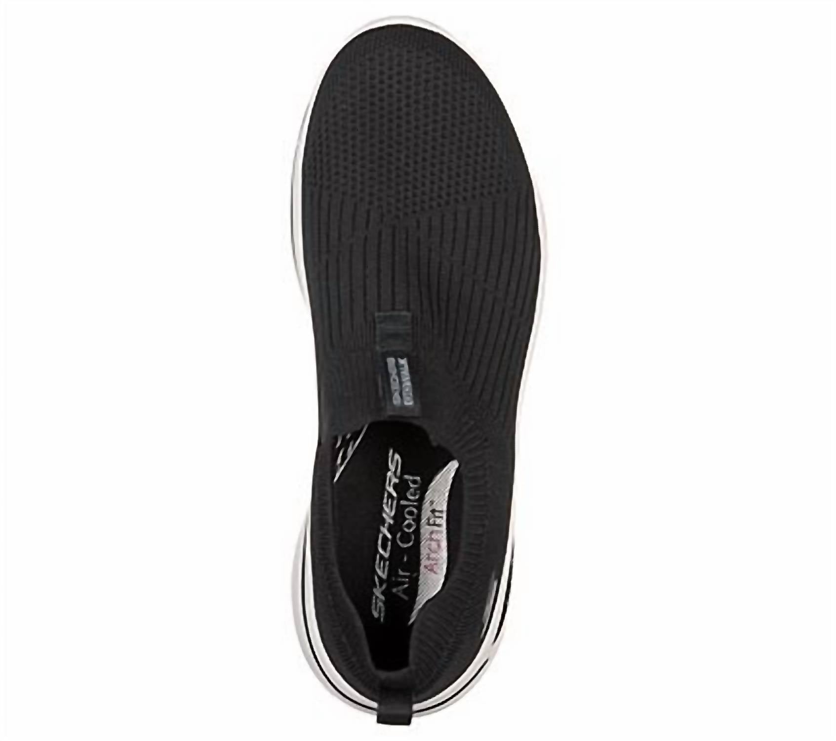 Skechers Women's Go Walk Arch Fit Shoes in black white - women's shoe - view 4