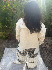 Pol - Relaxed Fit Denim Jacket With Quilting And Lace Accents