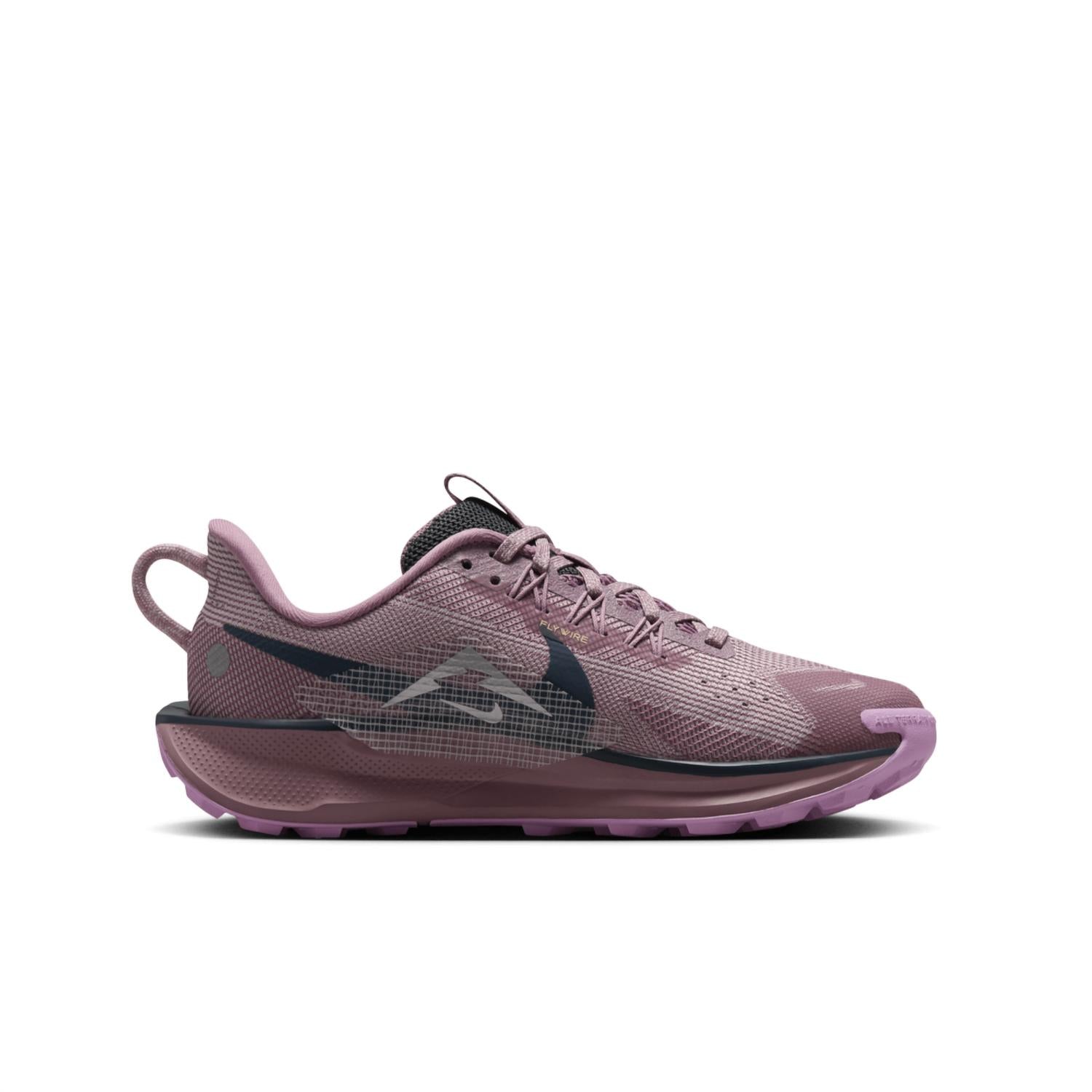 NIKE Youth Pegasus Trail 5 Trail Running Shoes in purple - kids' sneaker - detail view