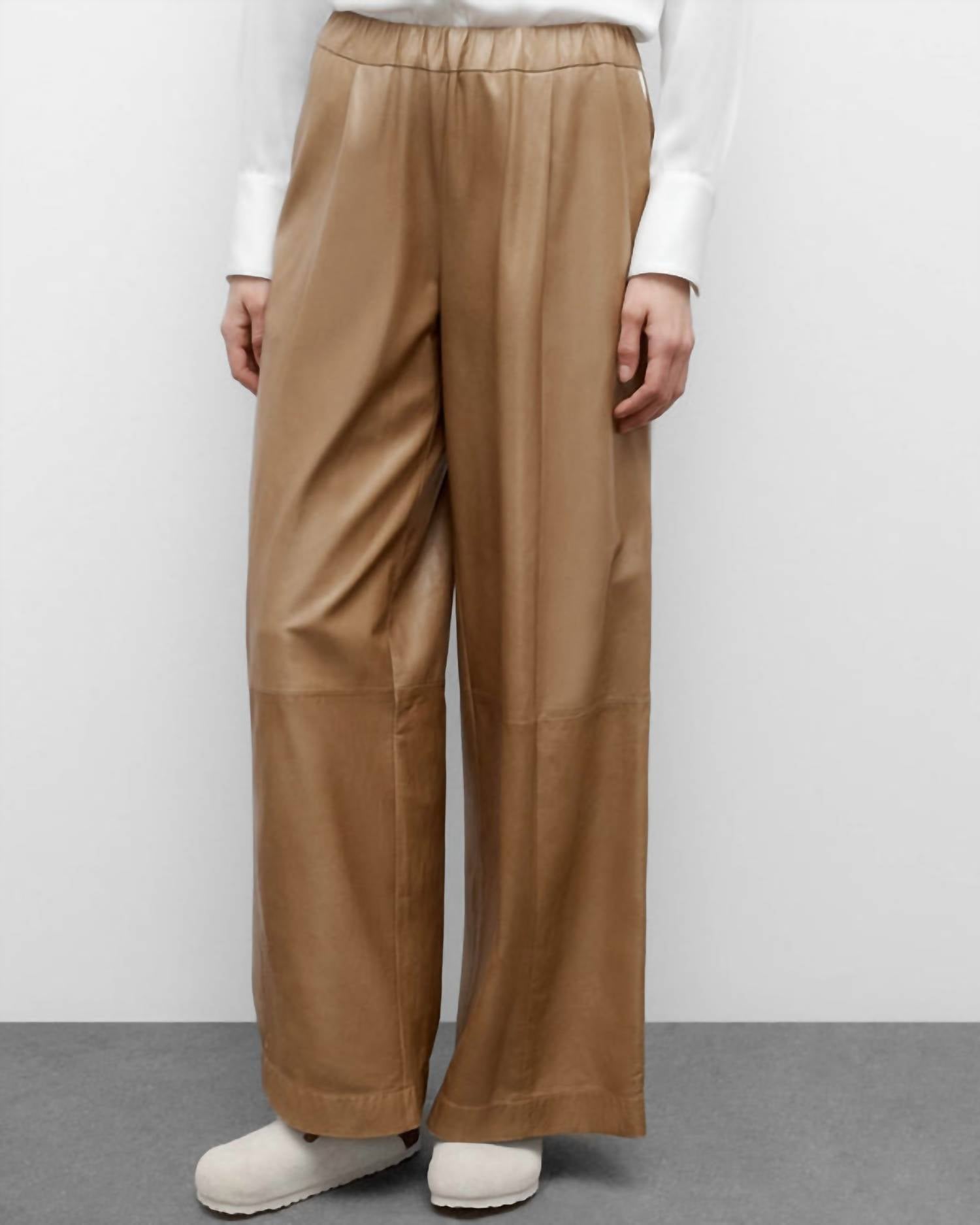 TWP Women's Eva Tuxedo Pants in kelp bone - women's pants