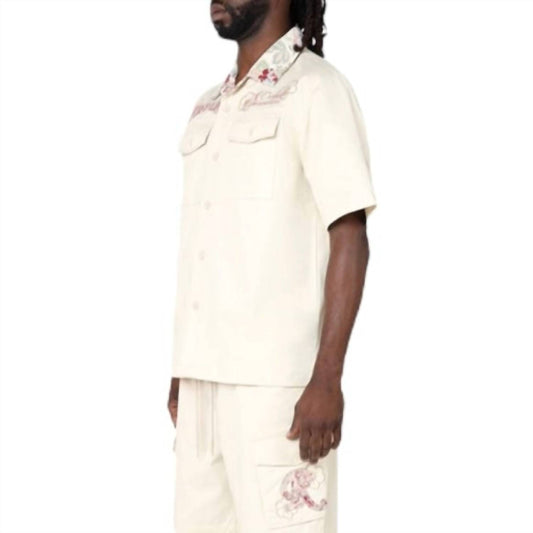 Smoke Rise - Boxy Tapestry Short Sleeve Buttoned Down Set