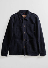Iron & Resin Men's Worker Moleskin Jacket in navy - men's shirt